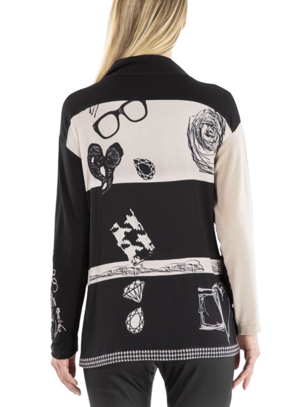 Elisa Cavaletti Lace Embellished Beads L Embroidery Pullover Top Pockets Boho - Picture 6 of 16